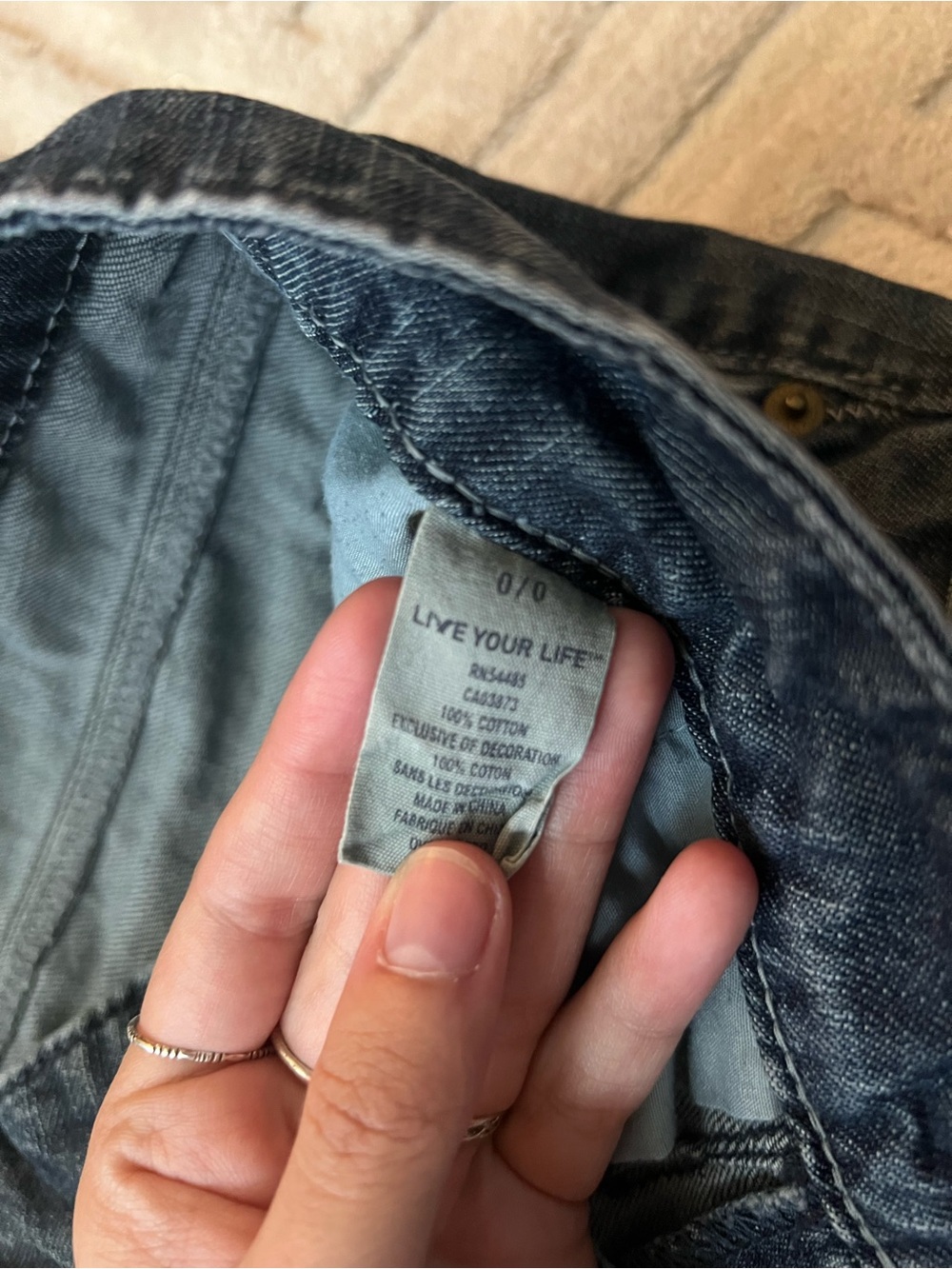 Y2K Dark wash mini shorts - Picture 4 of 5